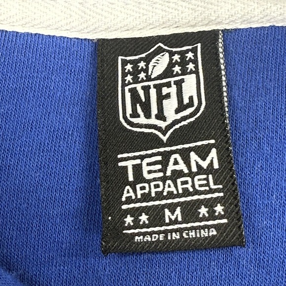 New York Giants NFL Team Apparel Pullover Hoodie M Gray Blue Soft Embroidered - Picture 3 of 16